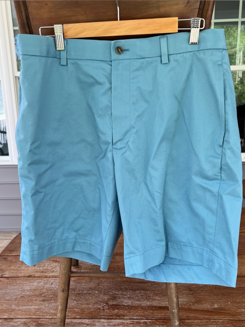 Brooks Brothers Men’s Shorts Teal Lightweight Advantage Chino W35 Excellent